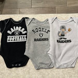 Las Vegas Raiders Baby Boy Onesie Size 12months